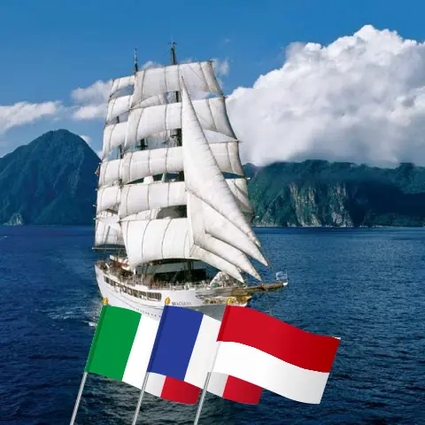 Круиз по Средиземному морю из Ливорно в Ниццу на борту корабля Sea Cloud II с посещением Италии, Франции и Монако на 10 дней