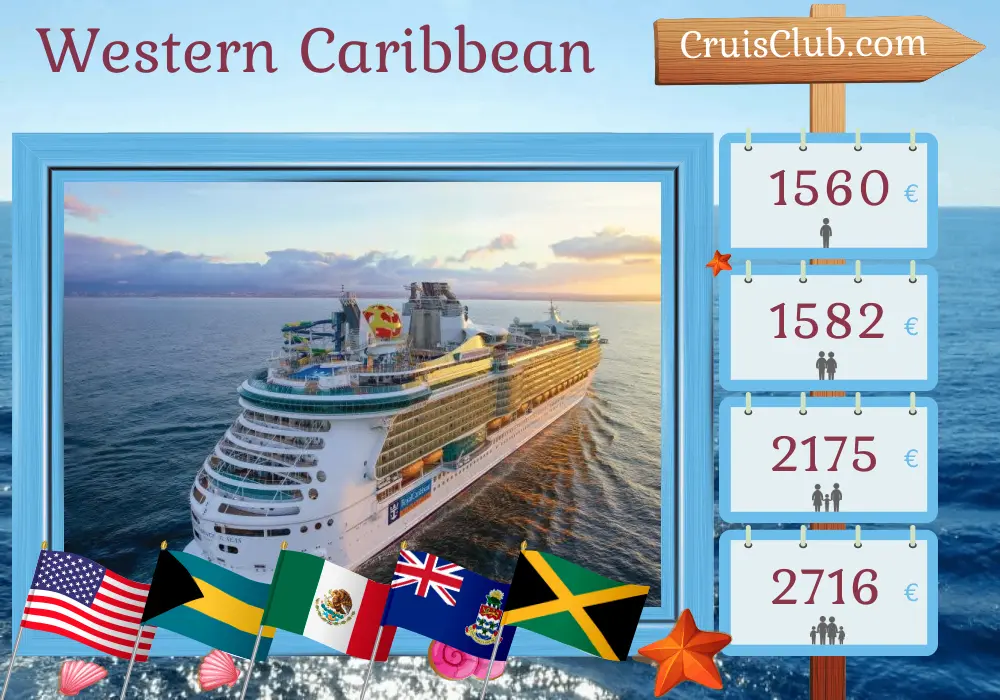 Cruise in the Western Caribbean from Miami aboard Independence of the Seas ship with visits to USA, Bahamas, Mexico, Cayman Islands, and Jamaica for 8 days