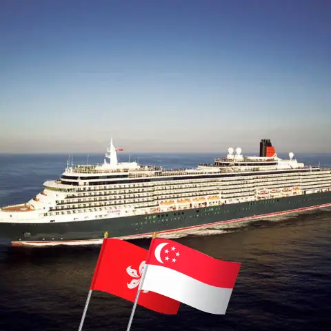 Cruzeiro na Ásia de Hong Kong para Singapura a bordo do navio Queen Victoria com visitas a Hong Kong, Vietnã e Singapura por 8 dias