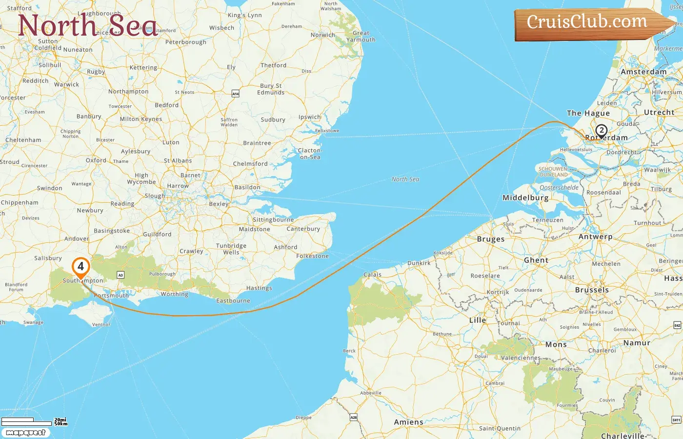 Cruise in the North Sea from Southampton aboard Disney Dream ship with visits to for 4 days