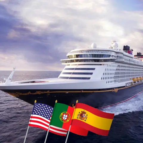 Круиз по Трансатлантике из Форт-Лодердейла в Барселону на борту корабля Disney Dream с посещениями США, Португалии и Испании на 15 дней