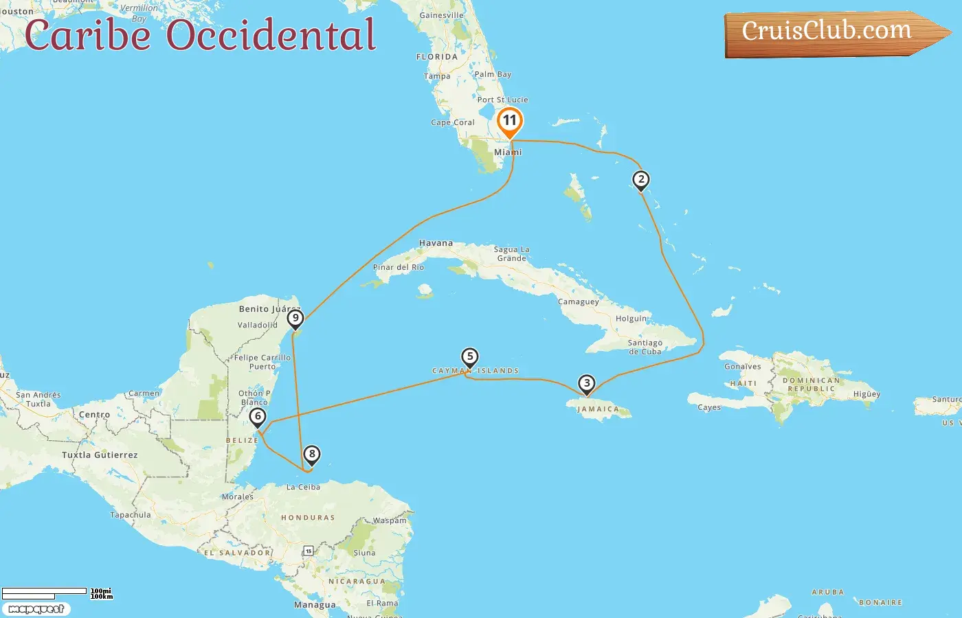 Caribe Occidental en el Koningsdam de Fort Lauderdale con visitas a EE. UU., Bahamas, Jamaica, Islas Caimán, Belice, Honduras y México durante 11 días