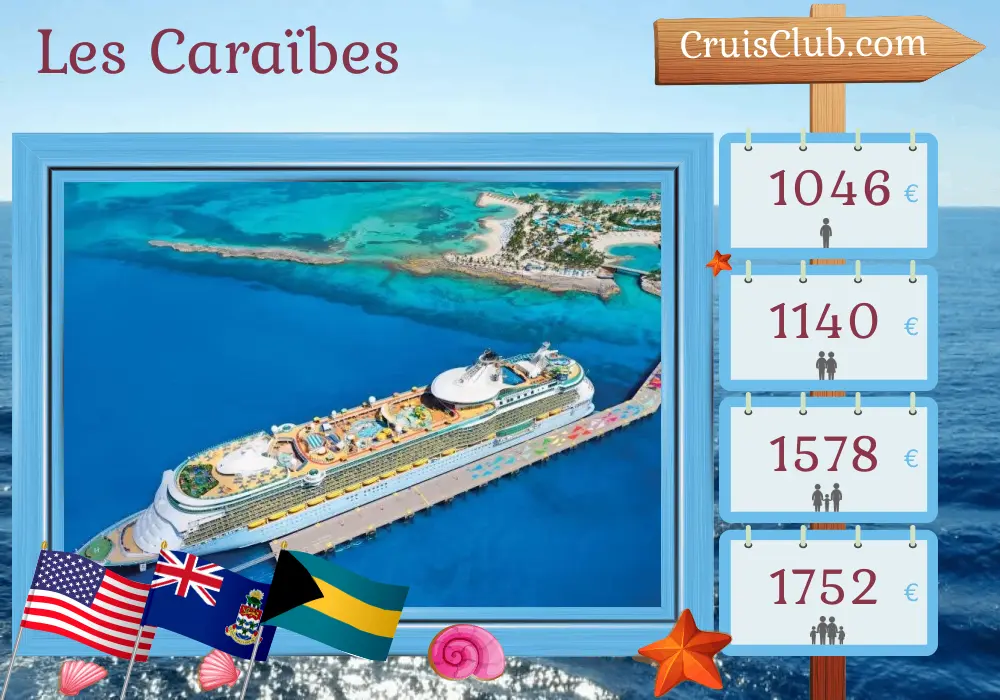 Croisière dans les Caraïbes au départ de Miami à bord du navire Freedom of the Seas avec des escales aux États-Unis, aux îles Caïmans et aux Bahamas pendant 6 jours