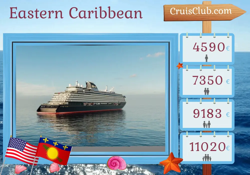Kreuzfahrt in der östlichen Karibik von Miami nach Saint John an Bord des Schiffes EXPLORA III mit Besuchen in den USA, Guadeloupe und Puerto Rico für 8 Tage