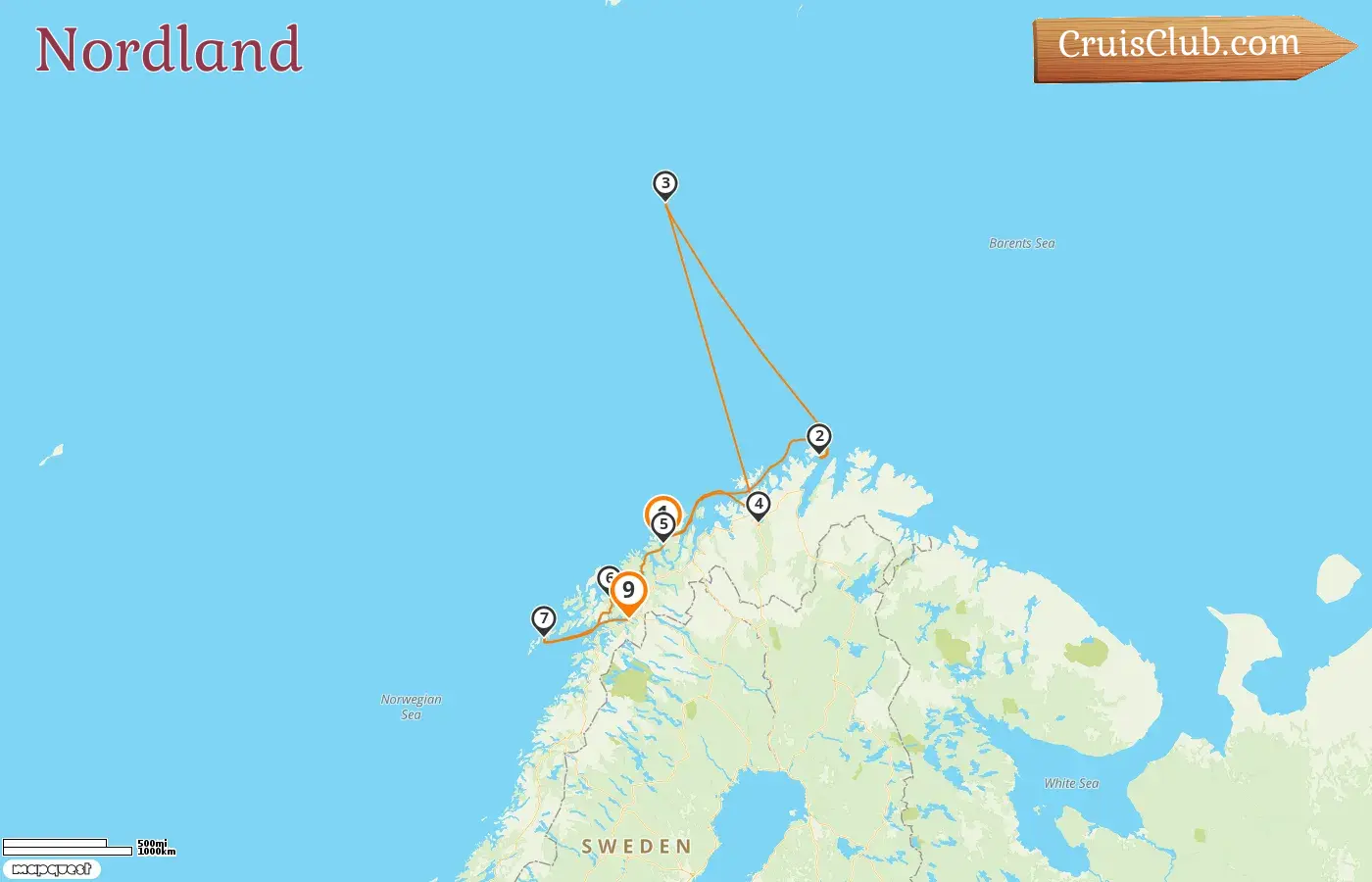 Crucero en el Norte desde Tromsø a Narvik a bordo del barco Le Commandant Charcot con visitas a Noruega por 9 días