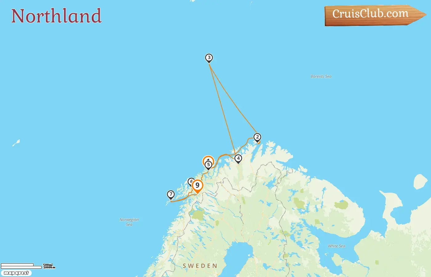 Cruise in the Northland from Tromsø to Narvik aboard Le Commandant Charcot ship with visits to Norway for 9 days