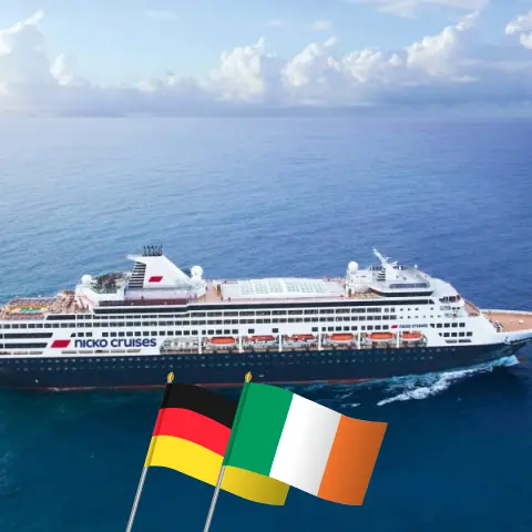 Cruise in the British Islands from Bremerhaven aboard Vasco da Gama ship with visits to Germany and Ireland for 17 days