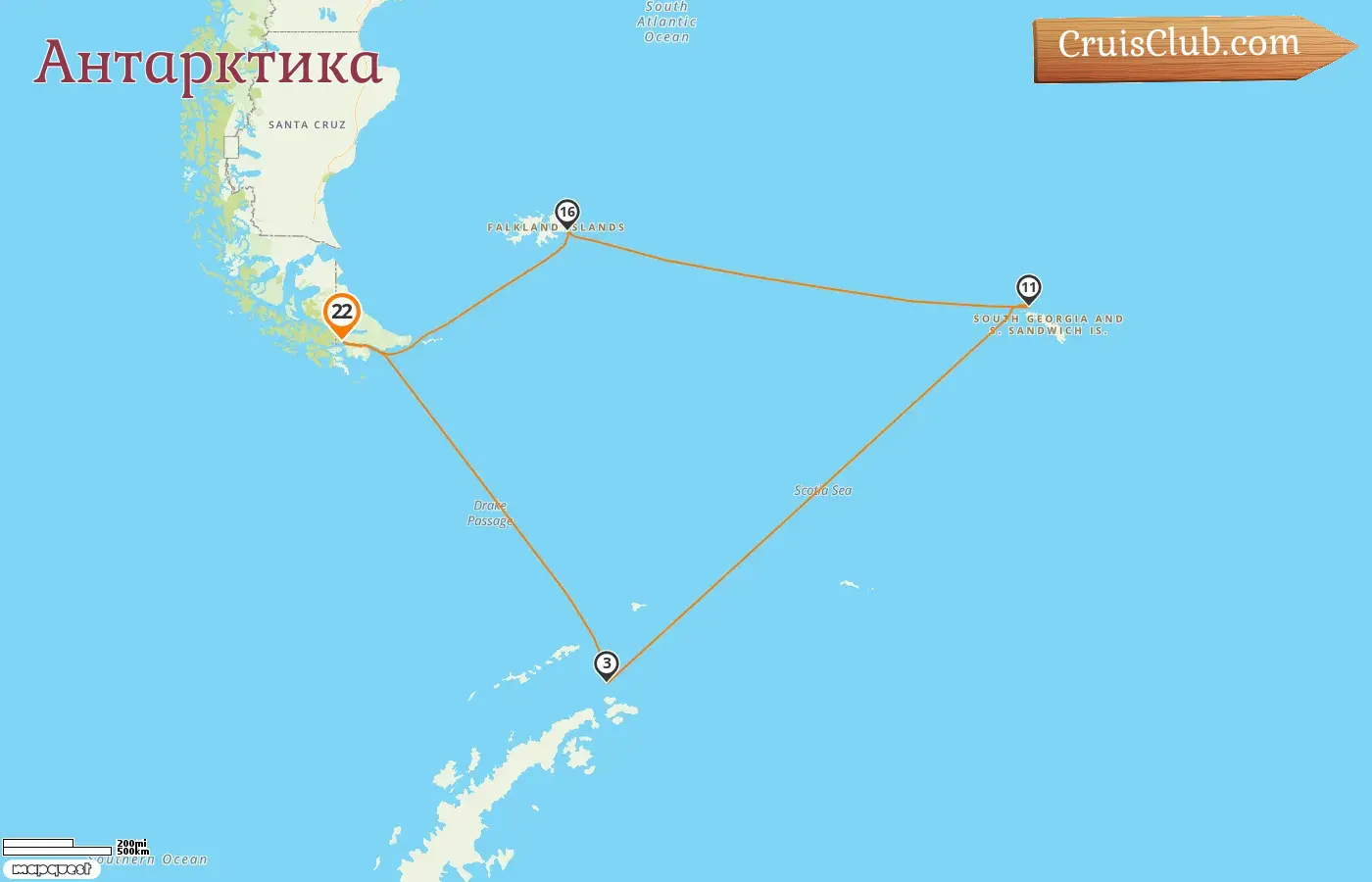Круиз в Антарктиде из Ушуайи на борту судна Seabourn Venture с посещениями Аргентины и Фолклендских островов на 21 день