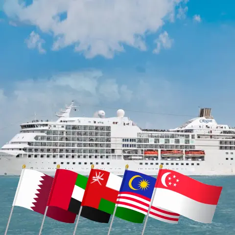 Croisière en Asie de Doha à Singapour à bord du navire Seven Seas Navigator avec des arrêts au Qatar, aux Émirats arabes unis, à Oman, en Inde, au Sri Lanka, en Thaïlande, en Malaisie et à Singapour pendant 25 jours