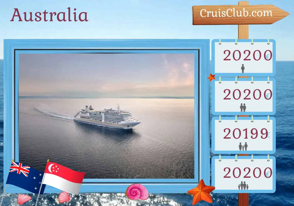 Crucero en Australia de Fremantle / Perth a Singapur a bordo del barco Silver Dawn con visitas a Australia, Indonesia y Singapur durante 17 días