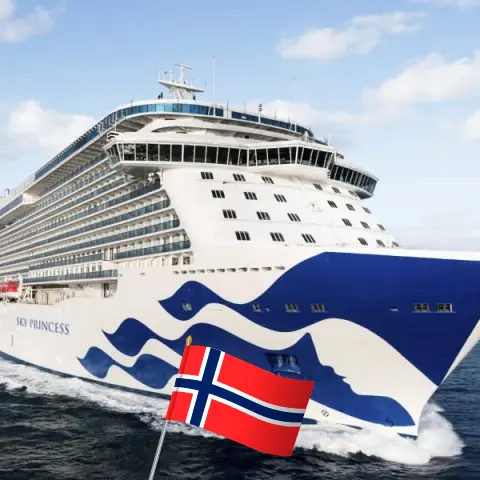 Cruise in the Northland from Southampton aboard Sky Princess ship with visits to Norway for 8 days