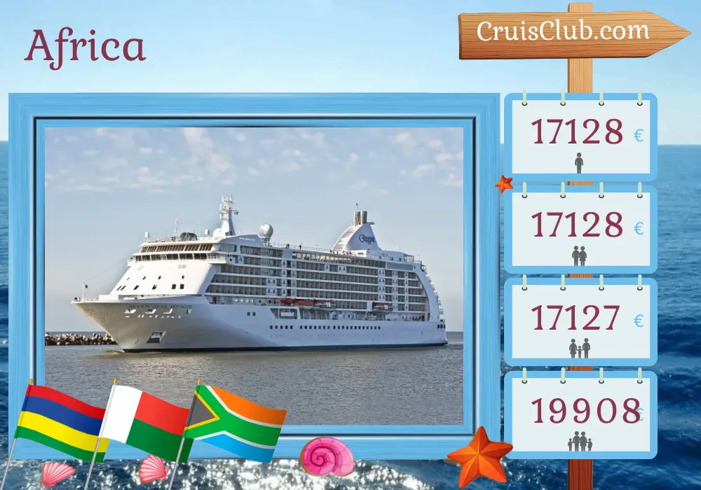 Africa Cruise: Port Louis to Cape Town aboard Seven Seas Voyager with visits to Mauritius, Madagascar, Tanzania, and South Africa for 17 days
