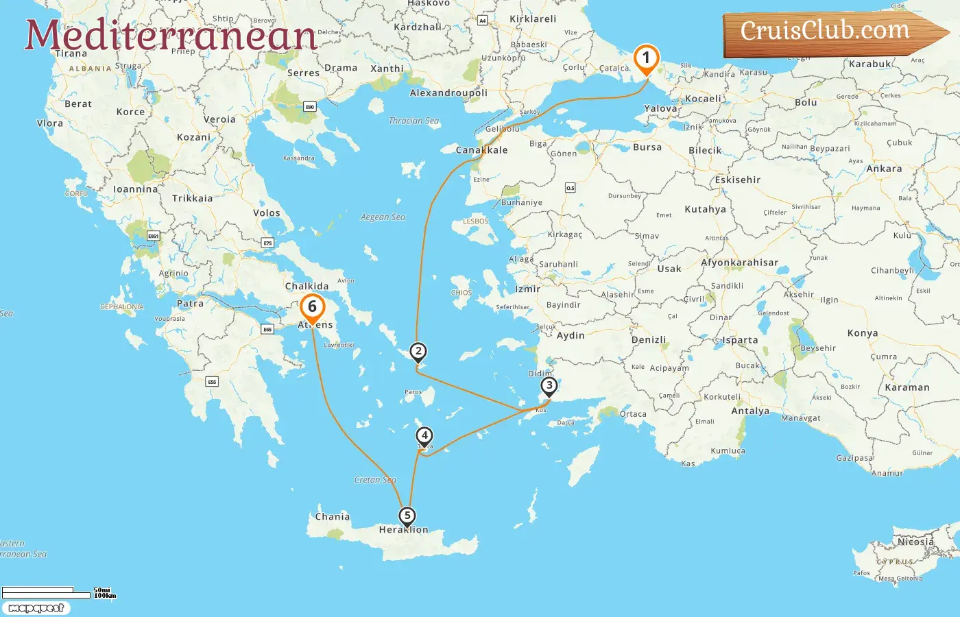 Mediterranean Cruise from Istanbul to Piraeus