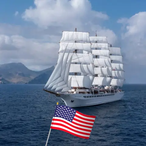 Croisière dans les Caraïbes au départ de Miami à bord du navire Sea Cloud Spirit avec des escales aux États-Unis et aux Bahamas pendant 10 jours