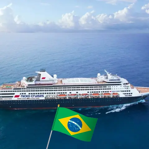 Cruise in the South America from Montevideo to Rio de Janeiro aboard Vasco da Gama ship with visits to Uruguay and Brazil for 15 days