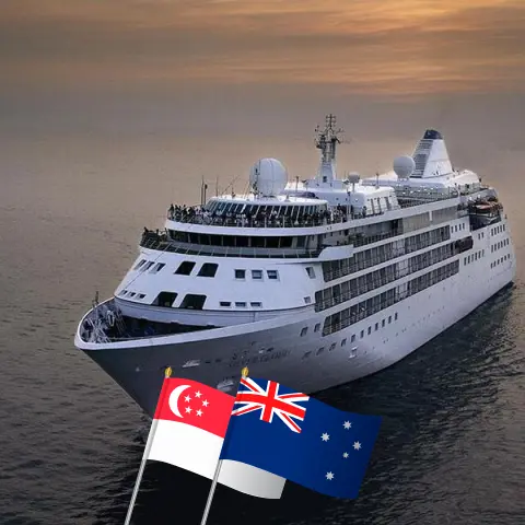 Cruzeiro na Ásia de Malé a Darwin a bordo do navio Silver Cloud com visitas às Maldivas, Índia, Sri Lanka, Indonésia, Singapura e Austrália por 33 dias