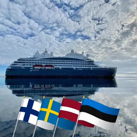 Croisière dans la mer Baltique depuis Helsinki à bord du navire Le Commandant Charcot avec des visites en Finlande, en Suède, en Pologne, en Lettonie et en Estonie pendant 10 jours