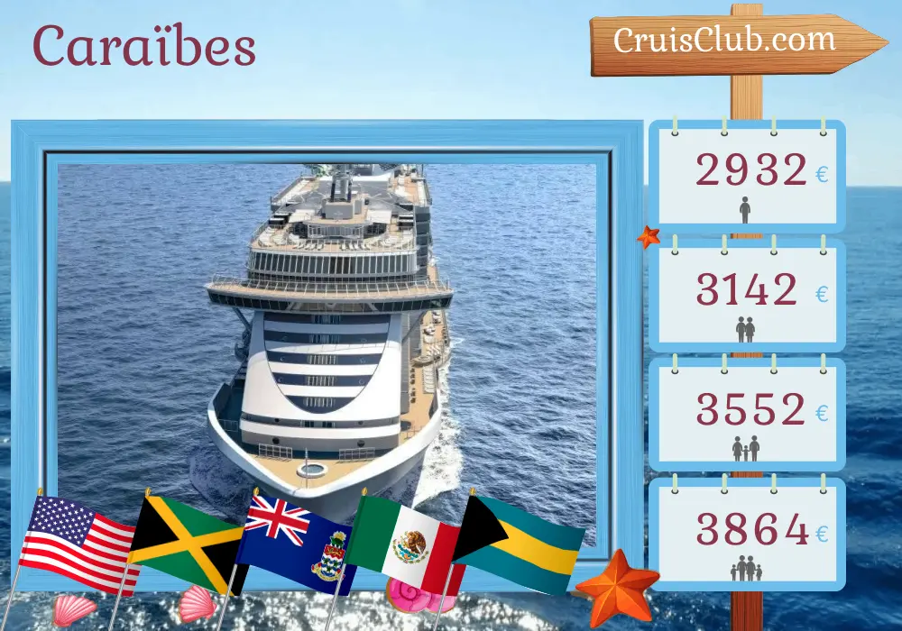 Croisière dans les Caraïbes depuis Miami à bord du navire MSC Seascape avec visites aux États-Unis, République dominicaine, Porto Rico, Jamaïque, Îles Caïmans, Mexique et Bahamas pendant 15 jours