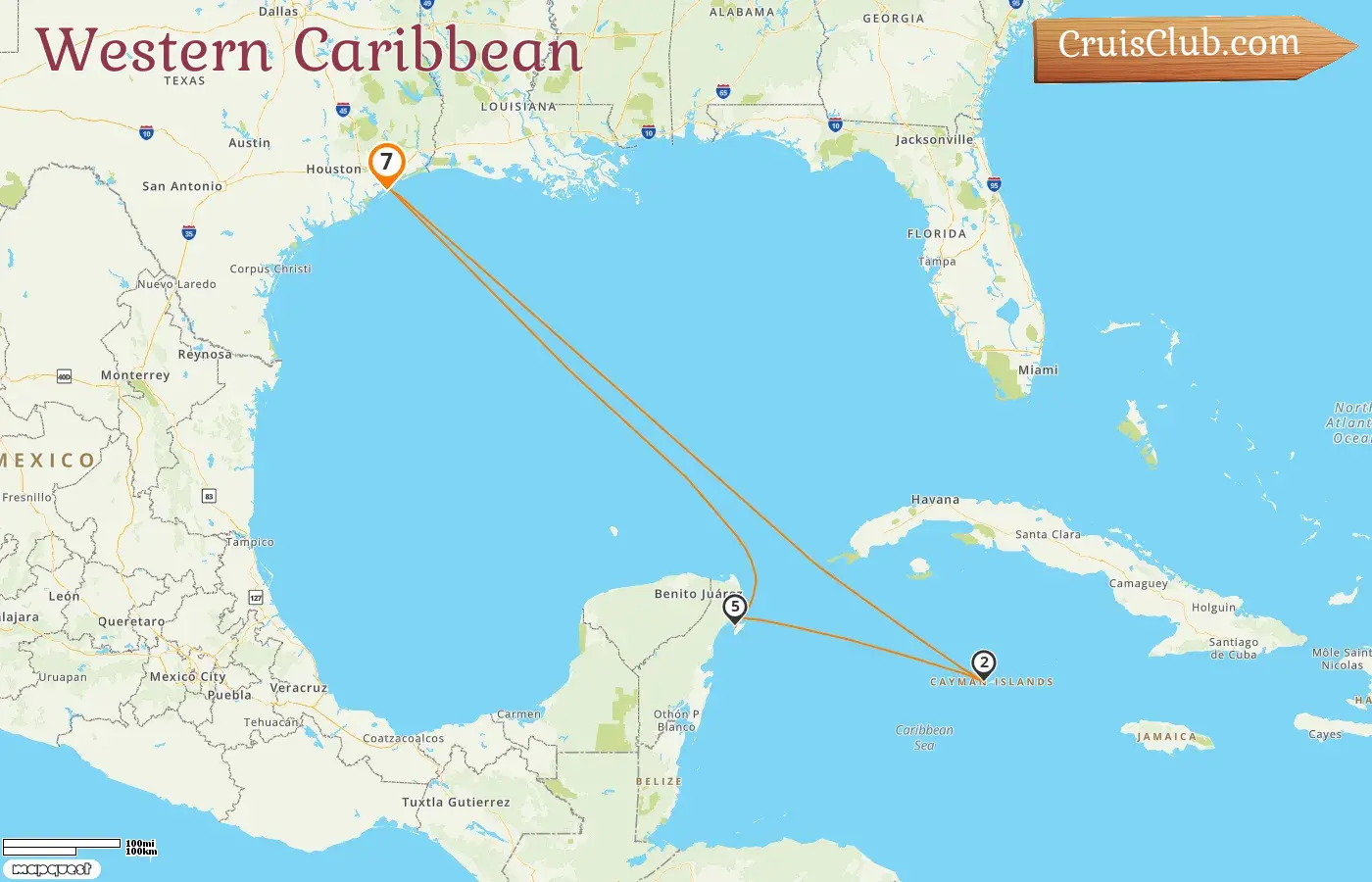 Western Caribbean Cruise from Galveston aboard Disney Magic with visits to USA, Cayman Islands, and Mexico for 7 days