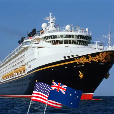 Croisière dans le Pacifique Sud de Honolulu à Sydney à bord du navire Disney Wonder avec des visites aux États-Unis, aux Fidji, en Nouvelle-Calédonie et en Australie pendant 16 jours