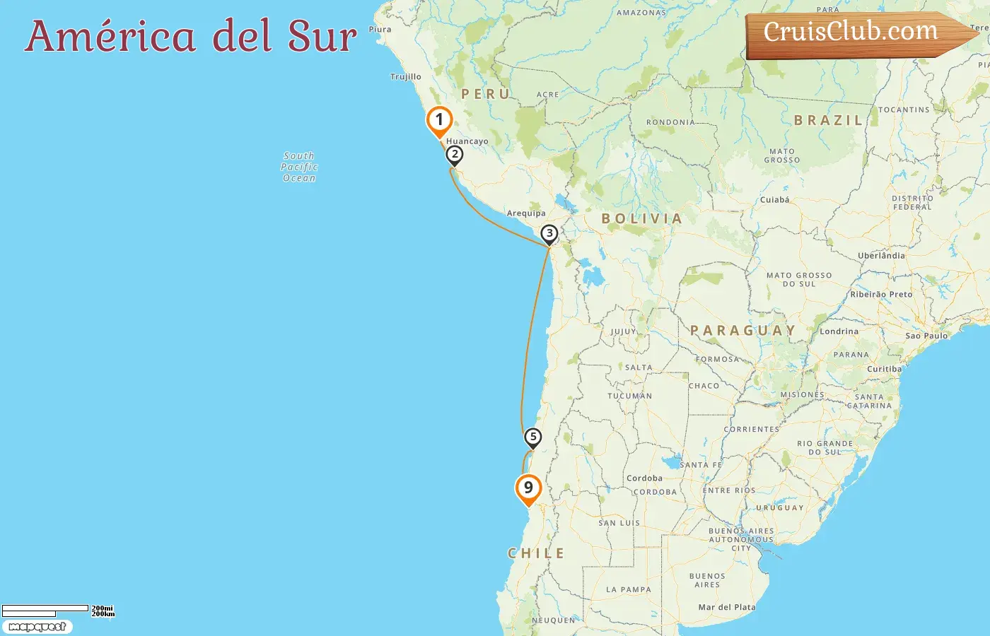 Crucero por Sudamérica desde Lima a Valparaíso a bordo del barco Silver Nova con visitas a Perú y Chile durante 9 días