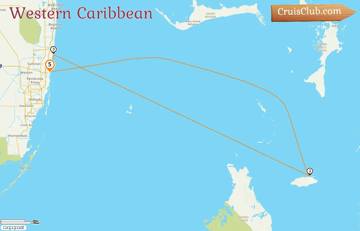 Cruise in the Western Caribbean from Fort Lauderdale aboard Disney Dream ship with visits to USA and Bahamas for 5 days