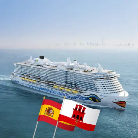 Cruzeiro no Mediterrâneo a partir de Palma a bordo do navio AIDAcosma com visitas à Espanha e Gibraltar por 8 dias