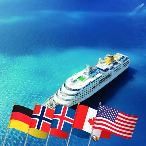 Crucero en el Ártico desde Hamburgo a bordo del buque MS Hamburg con visitas a Alemania, Noruega, Islandia, Groenlandia, Canadá, Estados Unidos y las Islas Feroe durante 88 días