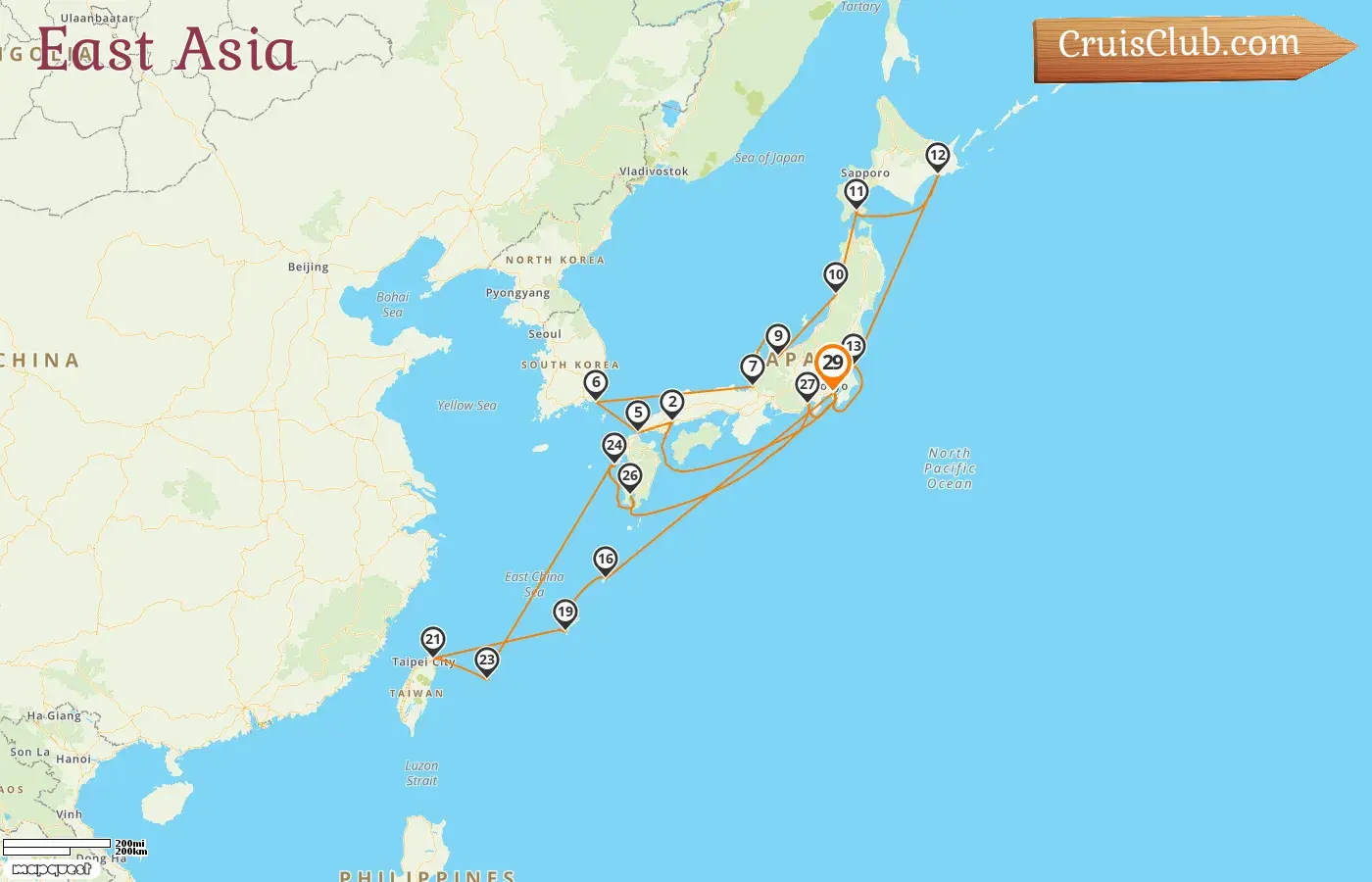 Kreuzfahrt in Ostasien ab Yokohama an Bord der Seabourn Quest mit Besuchen in Japan, Südkorea und Taiwan für 29 Tage