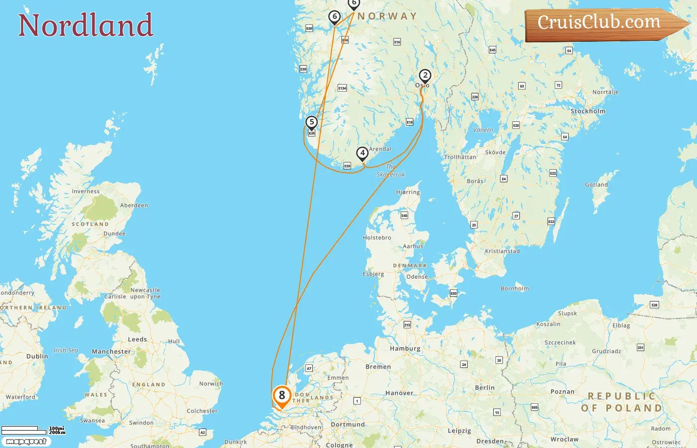 Croisière dans le Nord à partir de Rotterdam à bord du navire Rotterdam avec des visites en Norvège pendant 8 jours