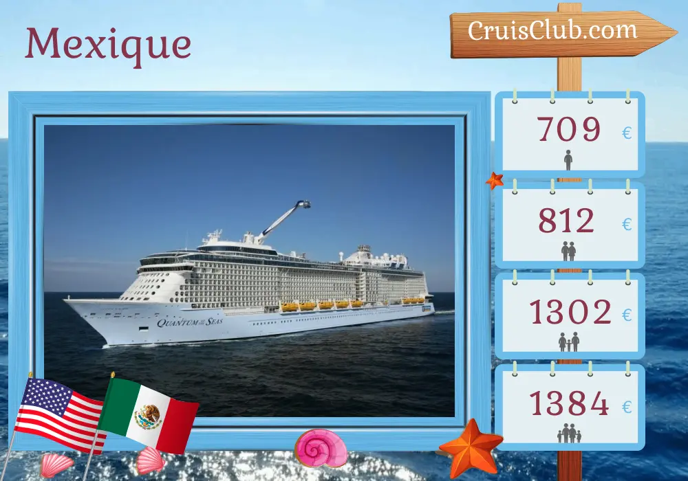 Croisière au Mexique depuis Los Angeles à bord du navire Quantum of the Seas avec des visites aux États-Unis et au Mexique pendant 7 jours