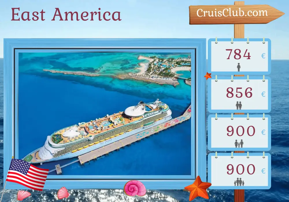 Kreuzfahrt in Ostamerika ab Miami an Bord des Schiffes Freedom of the Seas mit Besuchen in den USA und Haiti für 5 Tage