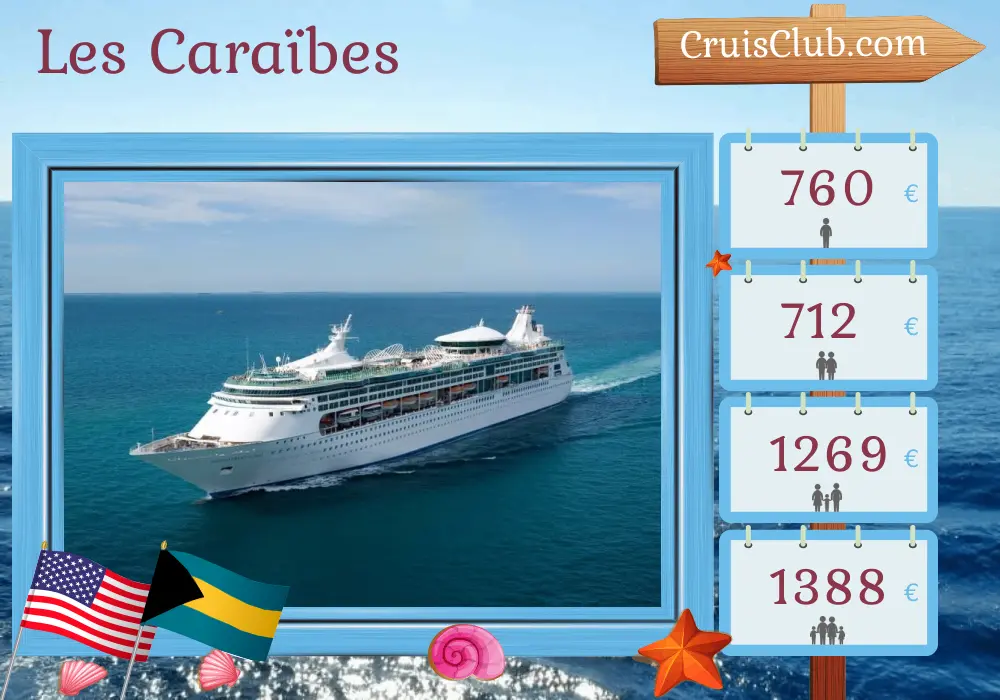 Croisière dans les Caraïbes au départ de Tampa à bord du navire Enchantment of the Seas avec escales aux États-Unis et aux Bahamas pendant 6 jours