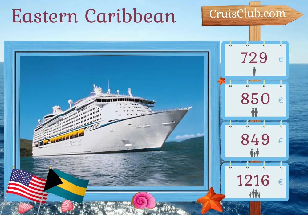 Kreuzfahrt in der östlichen Karibik ab Port Canaveral / Orlando an Bord des Schiffes Explorer of the Seas mit Stopps in den USA, der Dominikanischen Republik und den Bahamas für 6 Tage