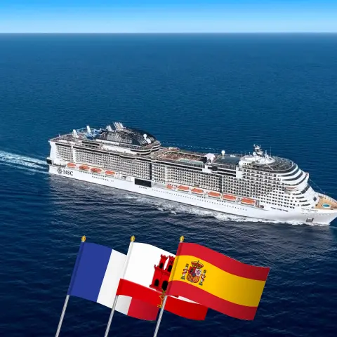 Круиз «Западная Европа из Саутгемптона на борту судна MSC Virtuosa» с посещениями Франции, Гибралтара и Испании на 10 дней