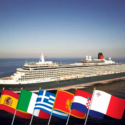 Mittelmeerkreuzfahrt von Barcelona nach Civitavecchia an Bord des Schiffes Queen Victoria mit Besuchen in Spanien, Italien, Griechenland, Montenegro, Kroatien und Malta für 15 Tage