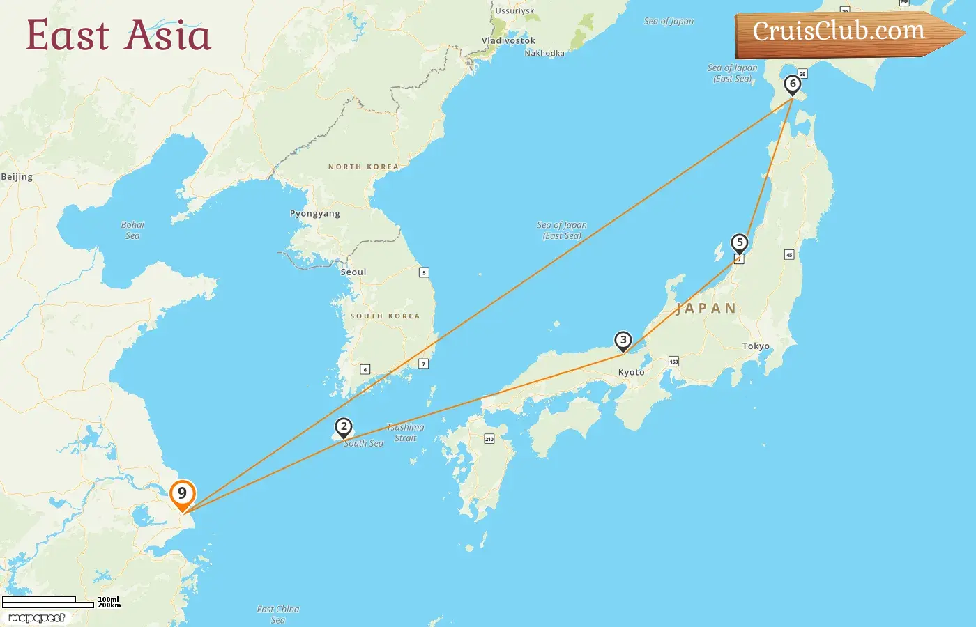 Cruise in the East Asia from Shanghai aboard Spectrum of the Seas ship with visits to China, South Korea, and Japan for 9 days