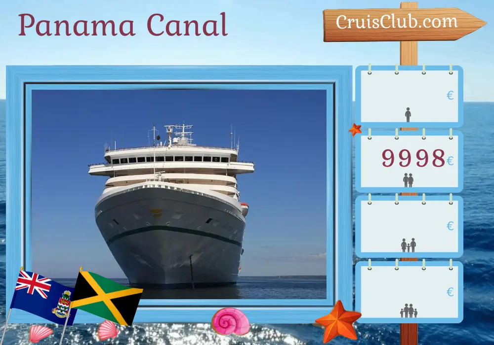 Cruise in the Panama Canal from Callao to Saint Dominic aboard Artania ship with visits to Peru, Ecuador, Panama, Costa Rica, Honduras, Guatemala, Cayman Islands, and Jamaica for 21 days