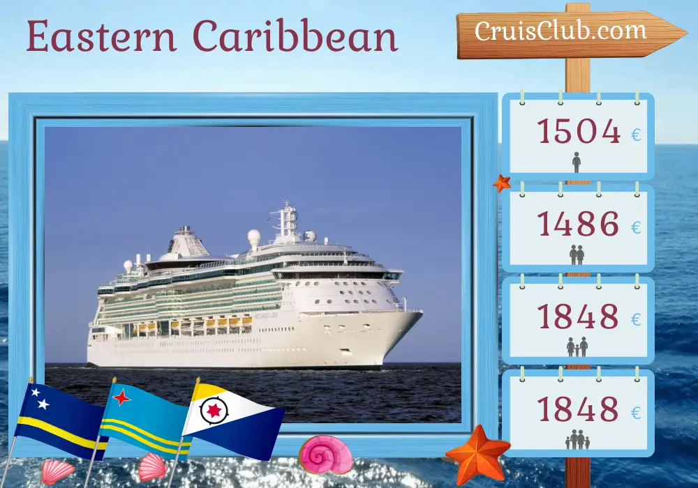 Kreuzfahrt in der östlichen Karibik ab Saint John an Bord des Schiffes Brilliance of the Seas mit Besuchen in Puerto Rico, Curaçao und Aruba für 8 Tage
