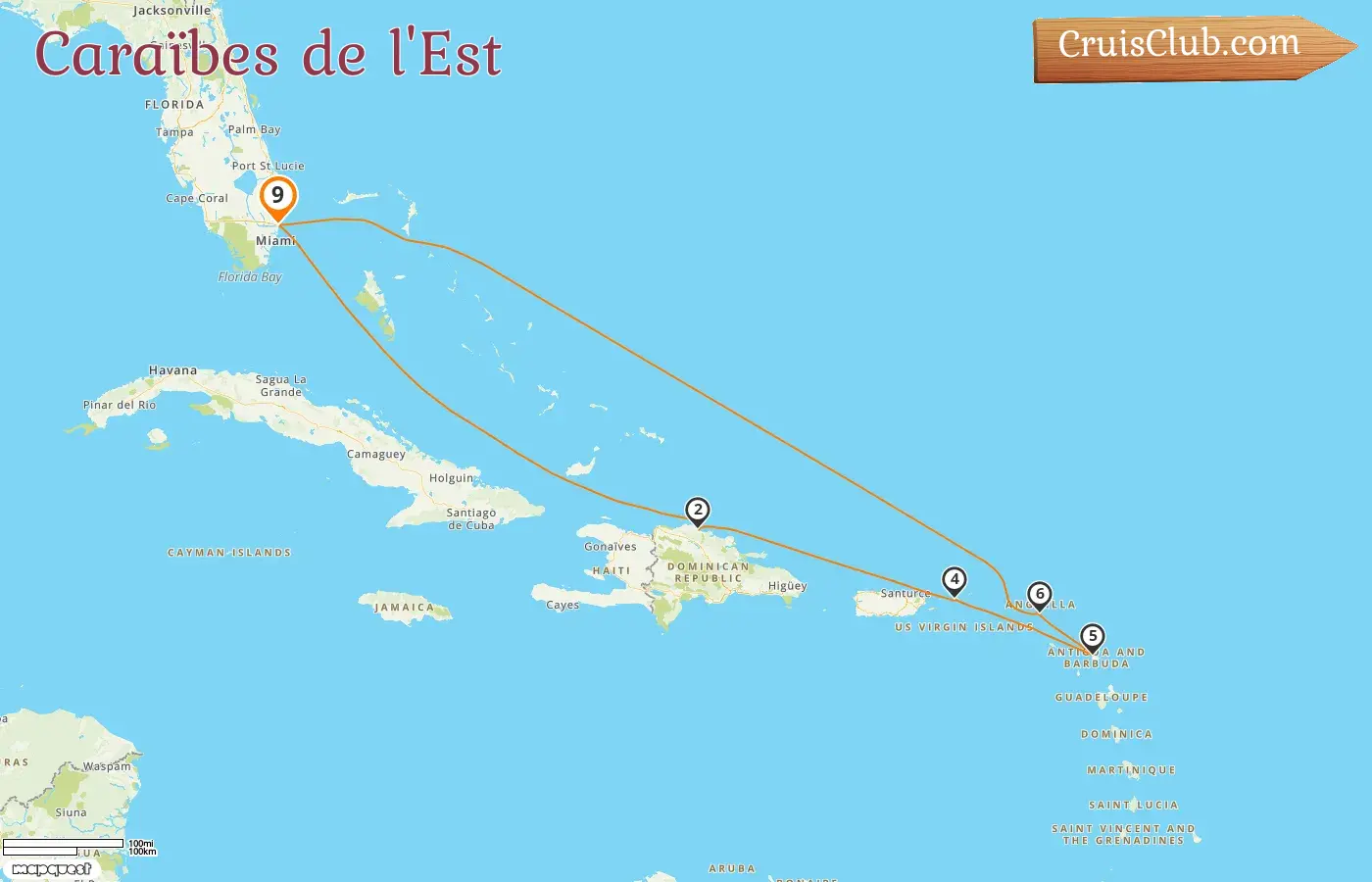 Croisière dans les Caraïbes orientales au départ de Fort Lauderdale à bord du navire Celebrity Xcel avec des escales aux États-Unis et en République dominicaine pendant 9 jours