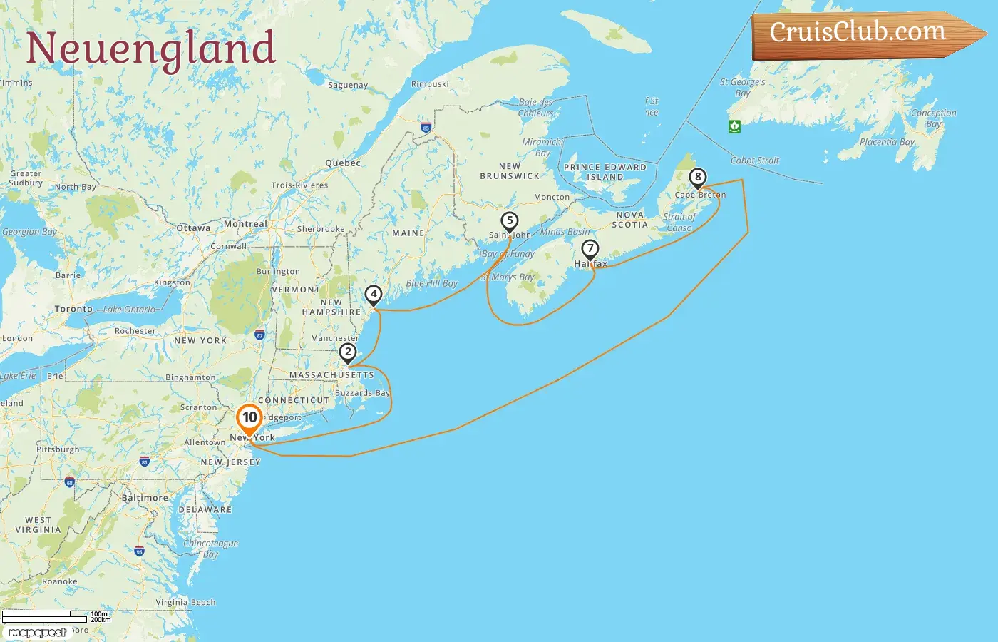 Kreuzfahrt in Neuengland ab Cape Liberty / New York an Bord des Schiffes Independence of the Seas mit Besuchen in den USA und Kanada für 10 Tage