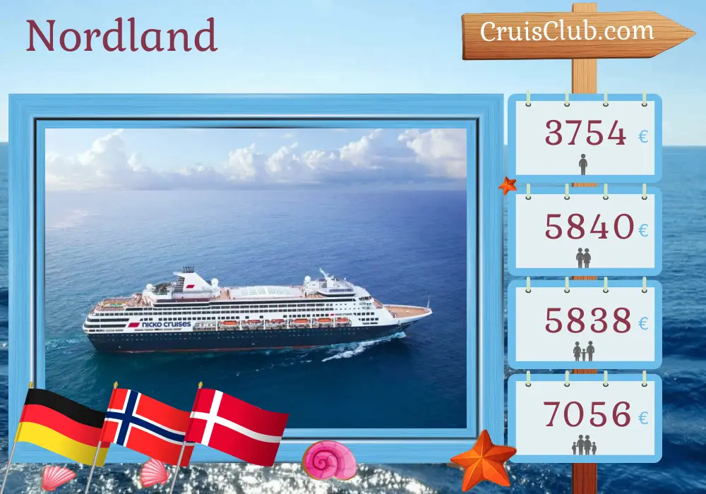 Kreuzfahrt durch das Nordland von Hamburg nach Kiel an Bord des Schiffes Vasco da Gama mit Stopps in Deutschland, Norwegen und Dänemark für 16 Tage