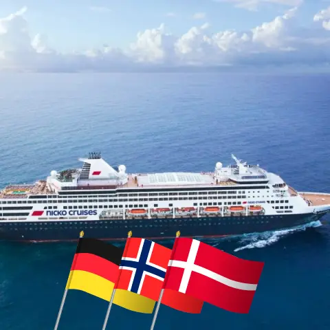 Kreuzfahrt durch das Nordland von Hamburg nach Kiel an Bord des Schiffes Vasco da Gama mit Stopps in Deutschland, Norwegen und Dänemark für 16 Tage